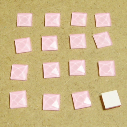 신타일비즈 84번 사각 타일비즈 1cm×1cm 연분홍 100개