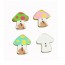 나무단추 버섯 1봉지20개 2.2×2.4cm 색상랜덤