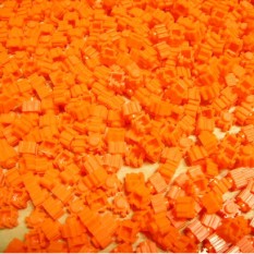 공작블럭 8번 주황색 8×8×7 50g 1봉지약270개