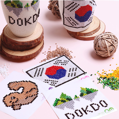 민화샵 독도 태극기 보석십자수 독도 