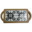 MDF직사각 타일쟁반+사각문양타일 (약28.7×13cm)