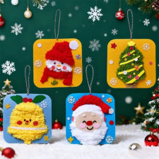 만들기DIY-펠트입체액자(성탄4종)