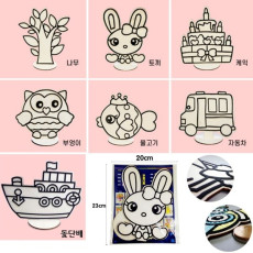 나무입체액자 7종 구슬클레이 8색세트